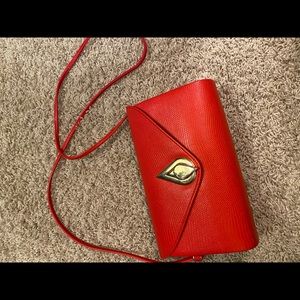 Vintage faux leather crocodile crossbody purse